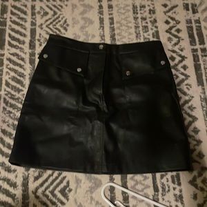Faux leather skirt